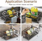 Sink Organizer with Self-Draining Tray