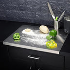 Large Countertop Stainless Steel Chopping Board for Kitchen, Fruit and Vegetable Cutting & Chopping Board