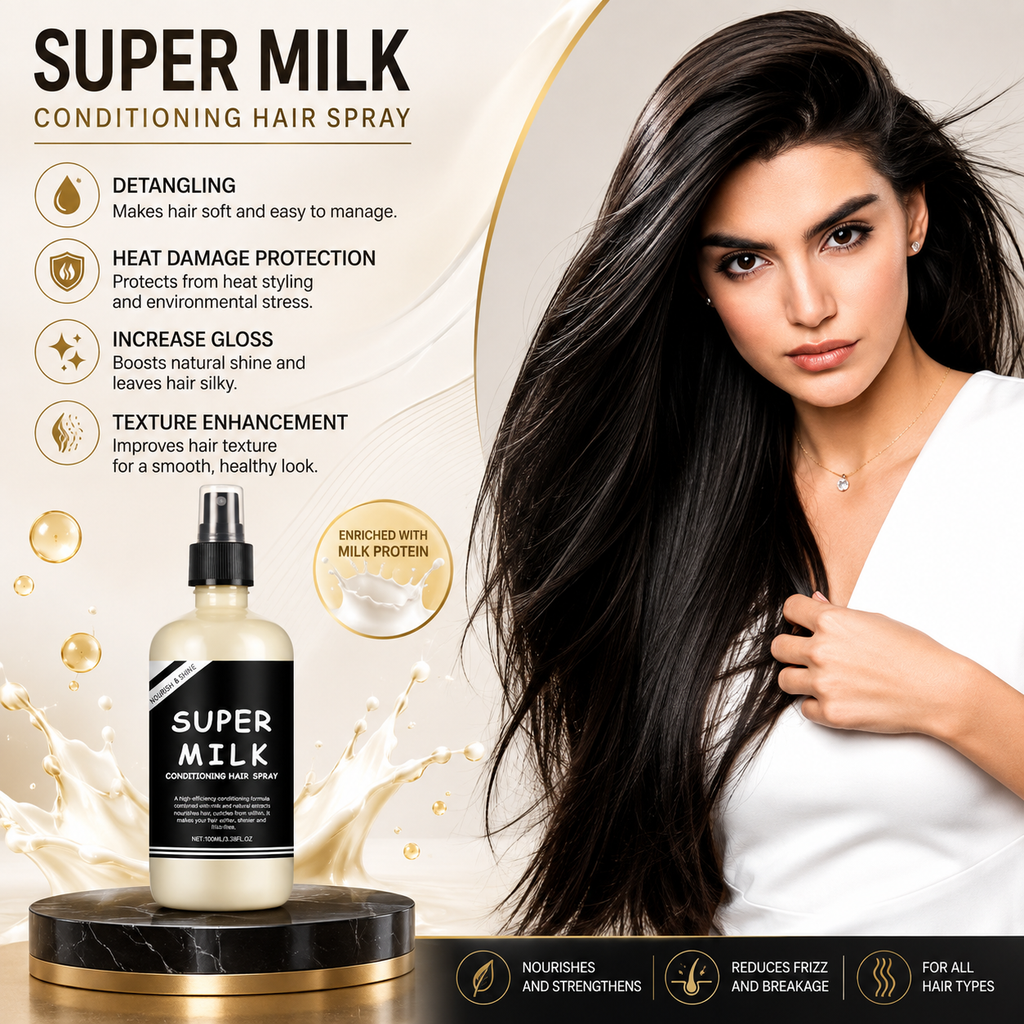 Buy 1 Get 1 FREE – Milk Conditioning Hair Spray 100ml | Hair Nourishing & Conditioning Spray