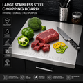 Premium Large Stainless Steel Chopping Board | Non-Porous Kitchen Cutting Board for Fruits, Vegetables & Meat