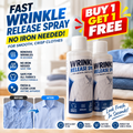 Buy 1 Get 1 FREE – Fast Wrinkle Release No-Iron Clothes Smoothing Spray 100ml | Instant Fabric Wrinkle Remover