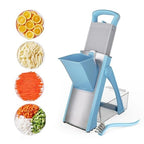 Multifunction Vegetable Chopper & Slicer for Kitchen | Manual Food Cutter with Interchangeable Stainless Steel Blades