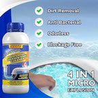Sanitizo Drain Cleaner Powder Powerful Drain & Sink Cleaner Drainage Block Remover Toilet Cleaner Sink Cleaner Powder Unblocker Pipe Blockage Cleaner, Unclogs Xpert Heavy Duty Formula BUY 1 GET 3 FREE